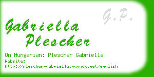 gabriella plescher business card